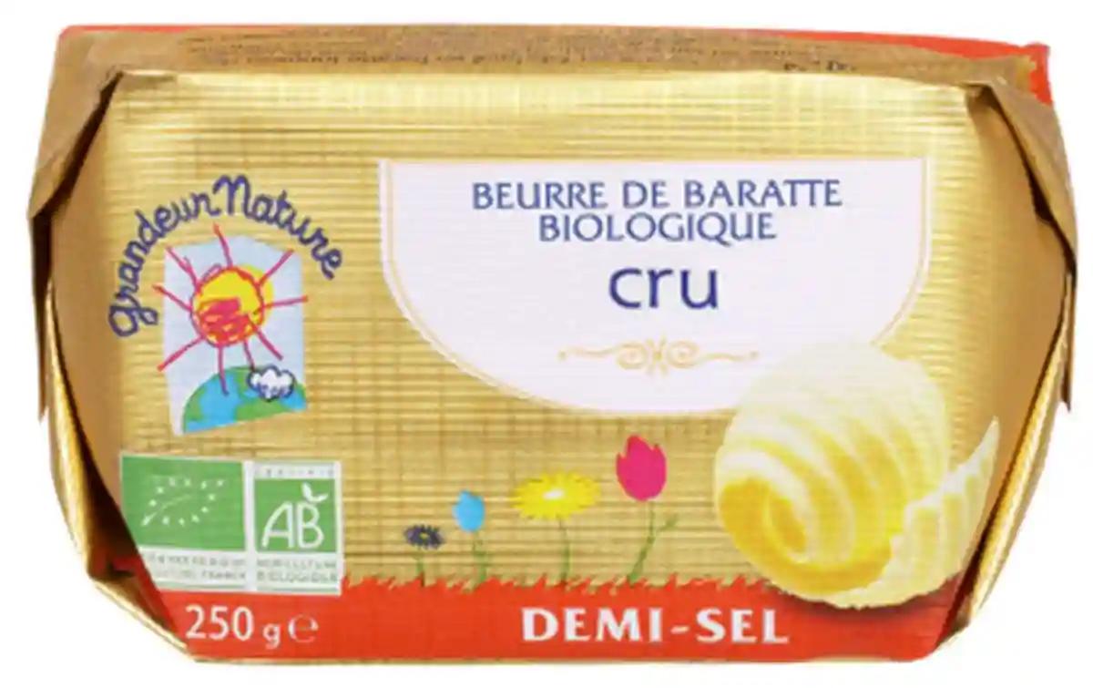 Beurre grand cru 1/2 sel 250 g - Grandeur Nature